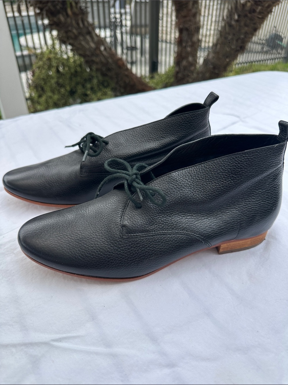 Cole Haan pebbled Leather Lace-Up Ankle Boots